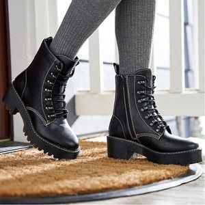 Madden Girl Hawke Combat Boots Size 8